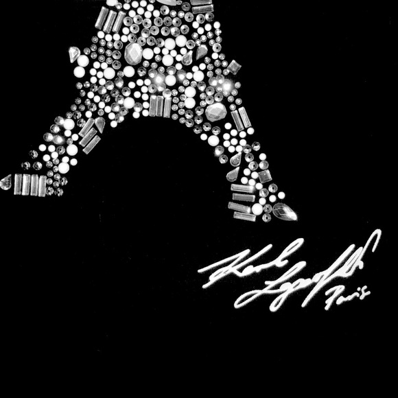 Karl Lagerfeld Sequin Eiffel Tower Tee - Picture 5 of 5